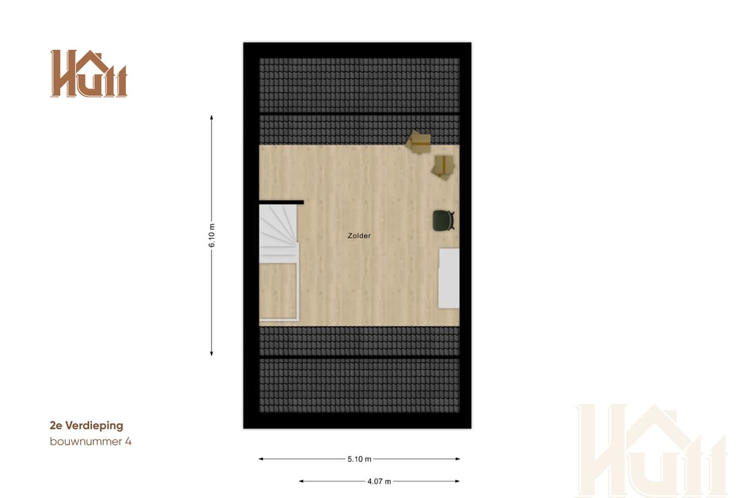 Photo 13 of Hutt Rossum - rijwoning bouwnummer 4 (Bouwnr. 4)