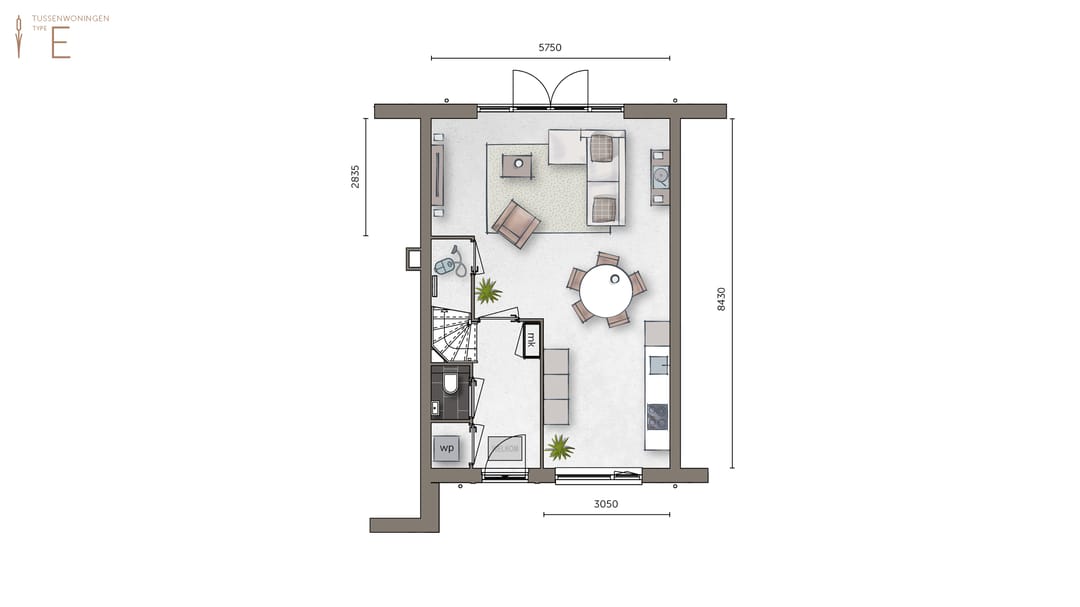 Foto 2 van Tussenwoning (Bouwnr. 6)