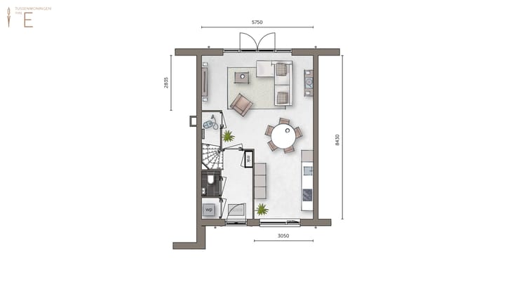 Foto 2 van Tussenwoning (Bouwnr. 6)
