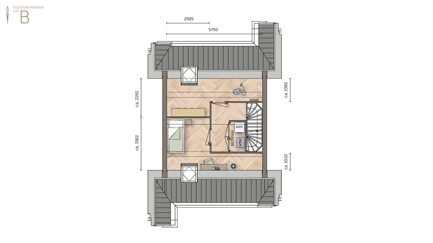 Foto 4 van Tussenwoning (Bouwnr. 13)