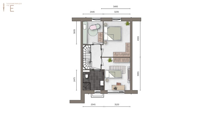 Foto 3 van Tussenwoning (Bouwnr. 6)