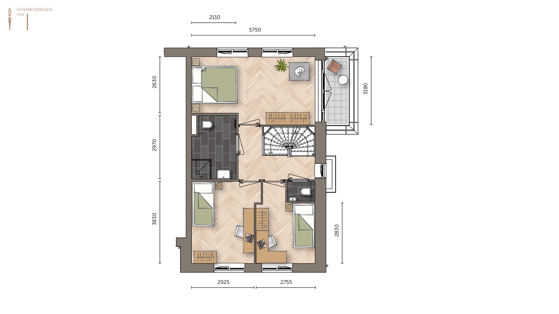Foto 3 van Hoekwoning type 2 (Bouwnr. 19)