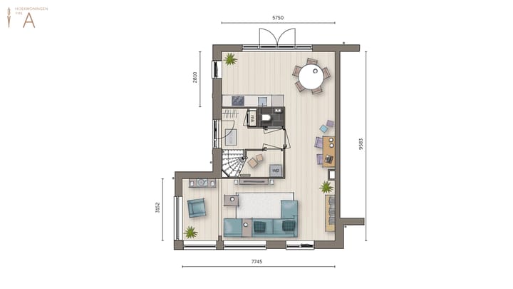 Foto 2 van Hoekwoning type 2 (Bouwnr. 1)