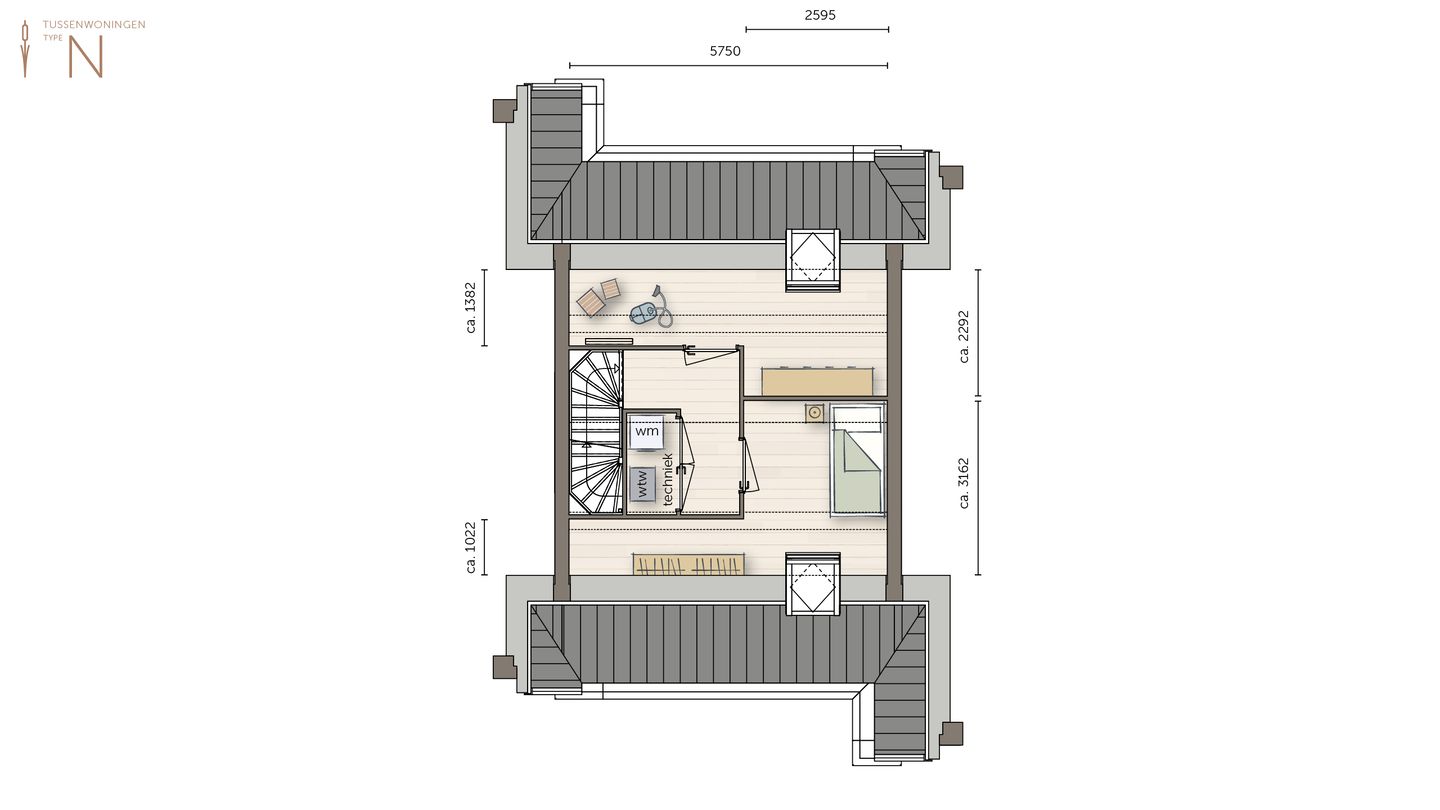 Foto 4 van Tussenwoning (Bouwnr. 39)