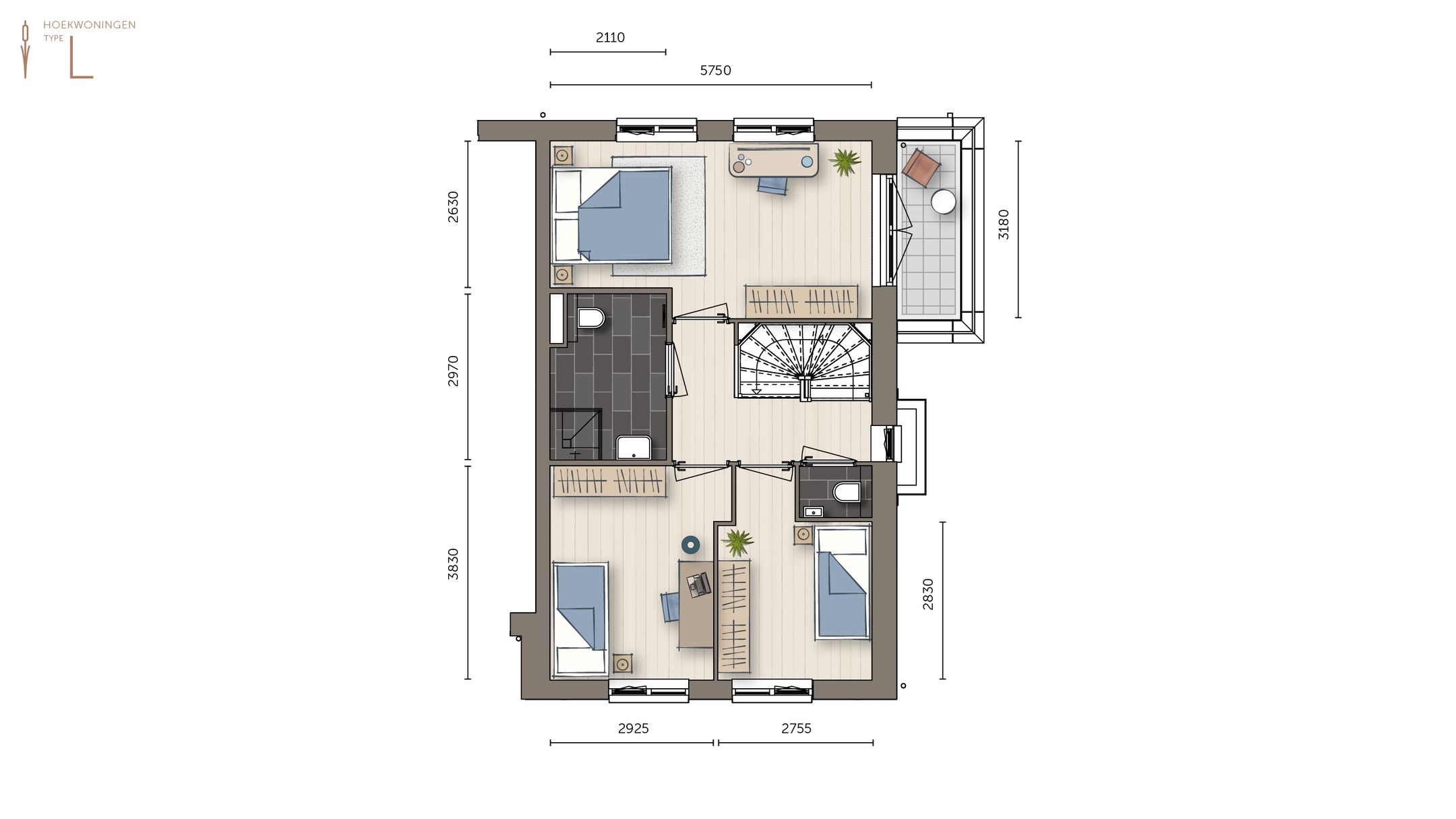Photo 3 of Hoekwoning type 2 (Bouwnr. 34)