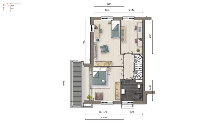 Foto 3 van Hoekwoning type 2 (Bouwnr. 37)