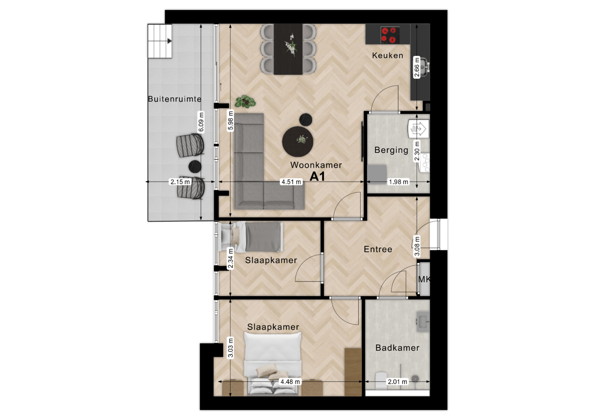 Photo 6 of Studio's (Bouwnr. A1)