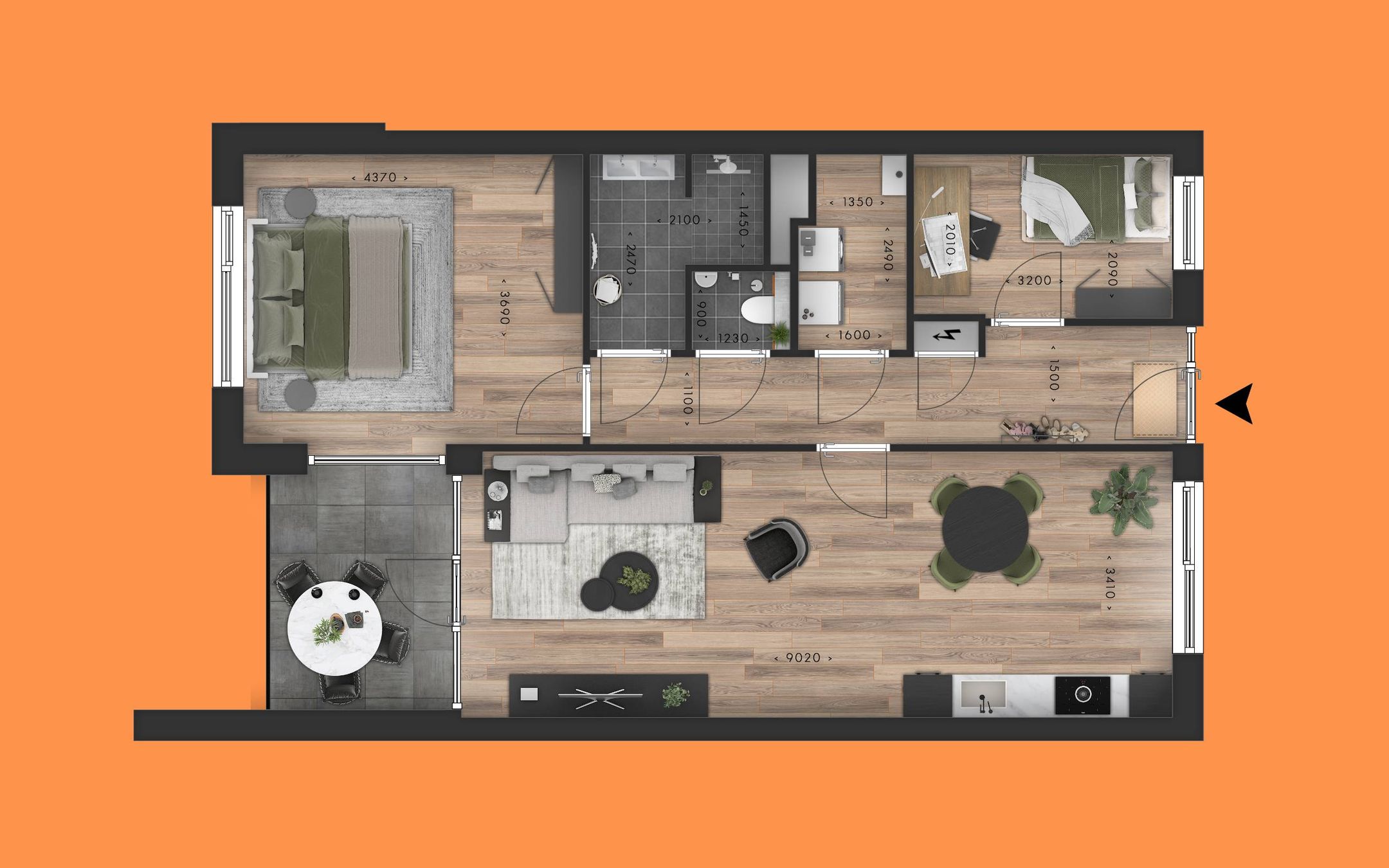 Foto 9 van Appartement (Bouwnr. 15)