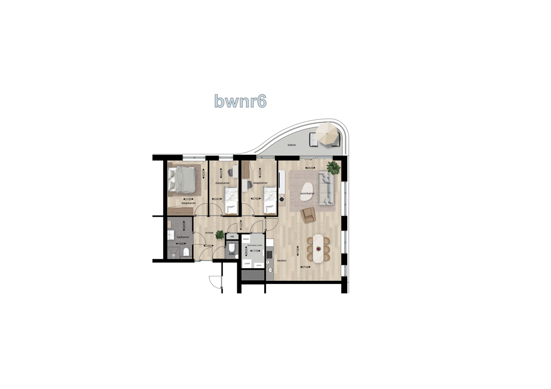 Foto 2 van Appartement type B (Bouwnr. - A21)