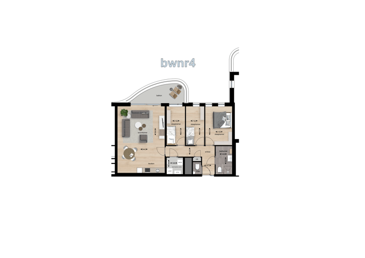 Foto 2 van Appartement type D (Bouwnr. - A11)