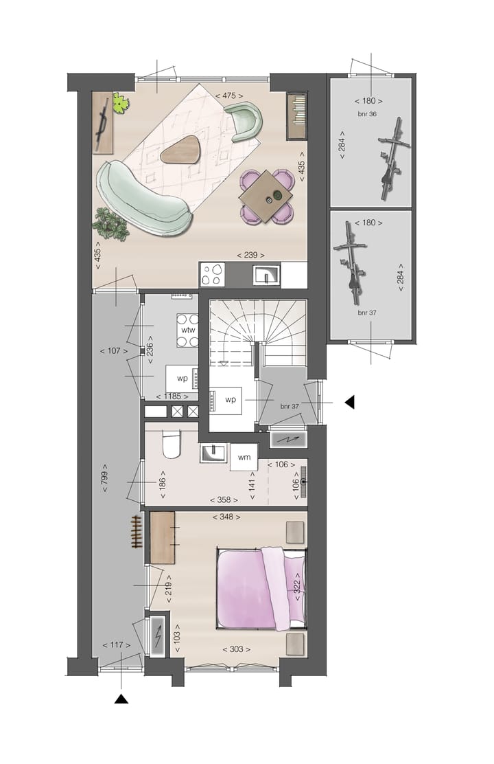 Foto 3 van Benedenwoning (Bouwnr. 46)