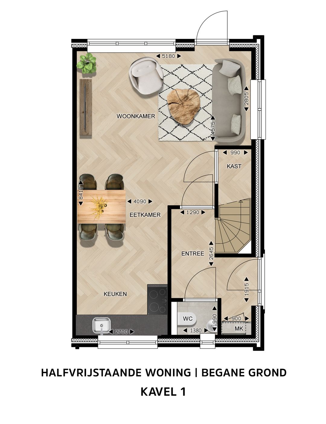Photo 8 of Halfvrijstaande woningen (Bouwnr. 1)