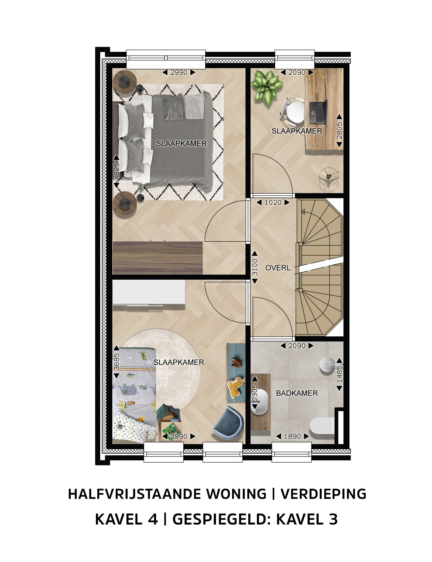 Foto 9 van Halfvrijstaande woningen (Bouwnr. 4)