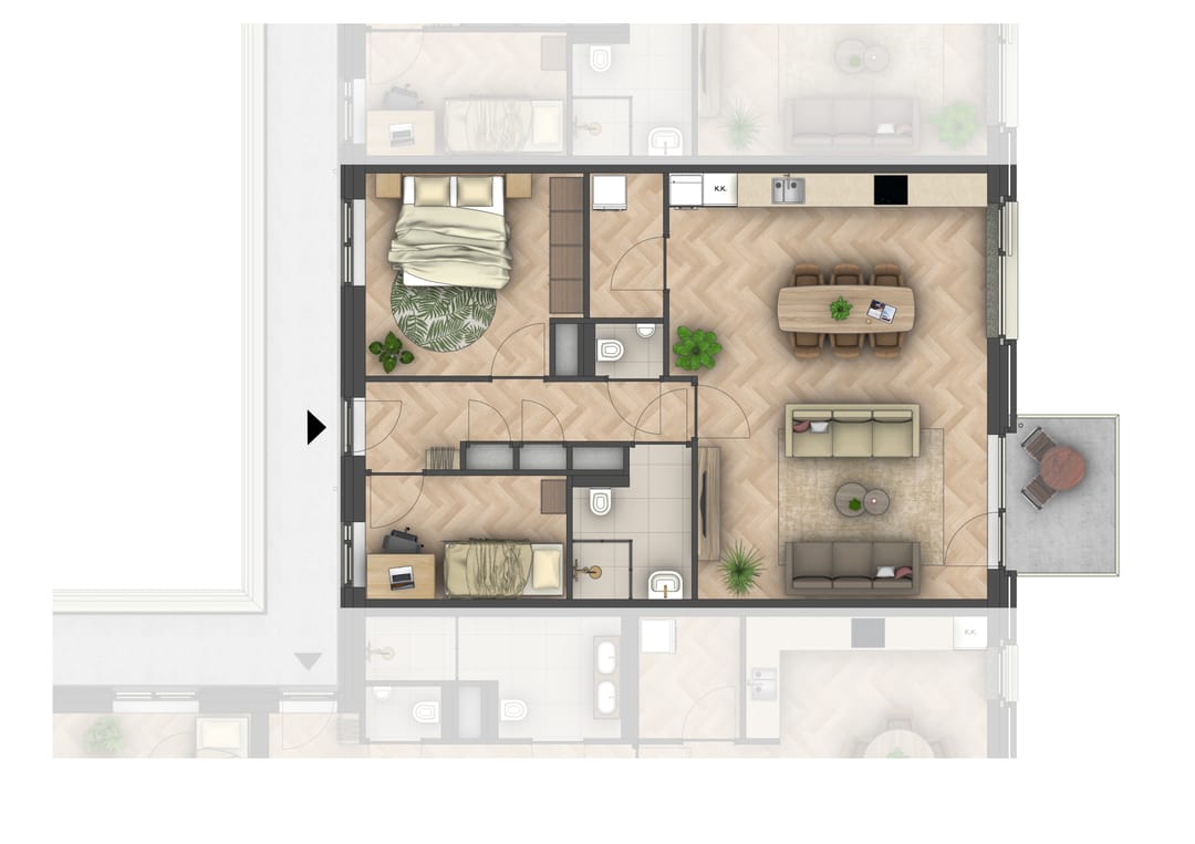 Foto 7 van 't Stadswit - Appartementen (Bouwnr. 14)