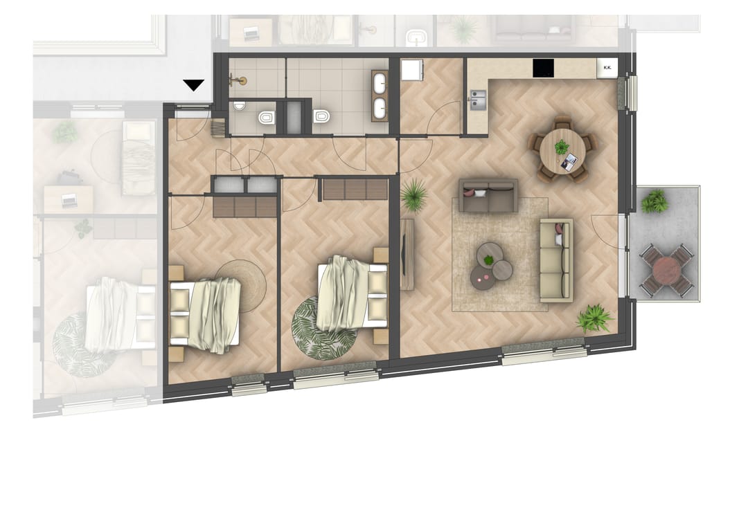 Foto 7 van 't Stadswit - Appartementen (Bouwnr. 15)