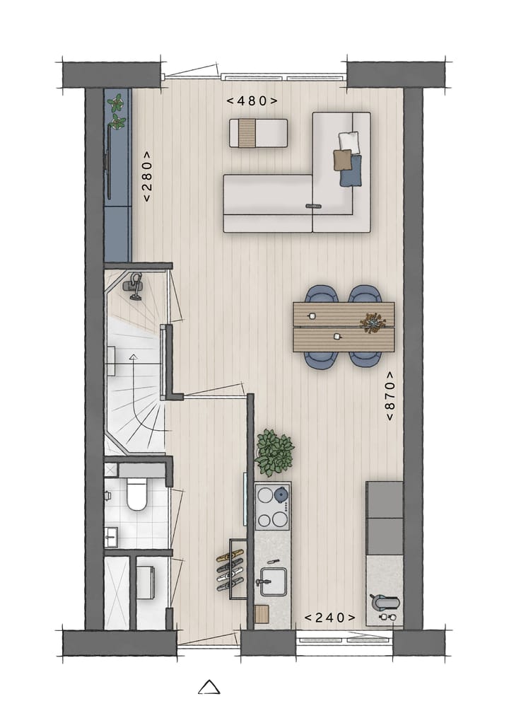 Foto 4 van 8 | Rijwoning | De Tuinen | Fase 7b (Bouwnr. 8)