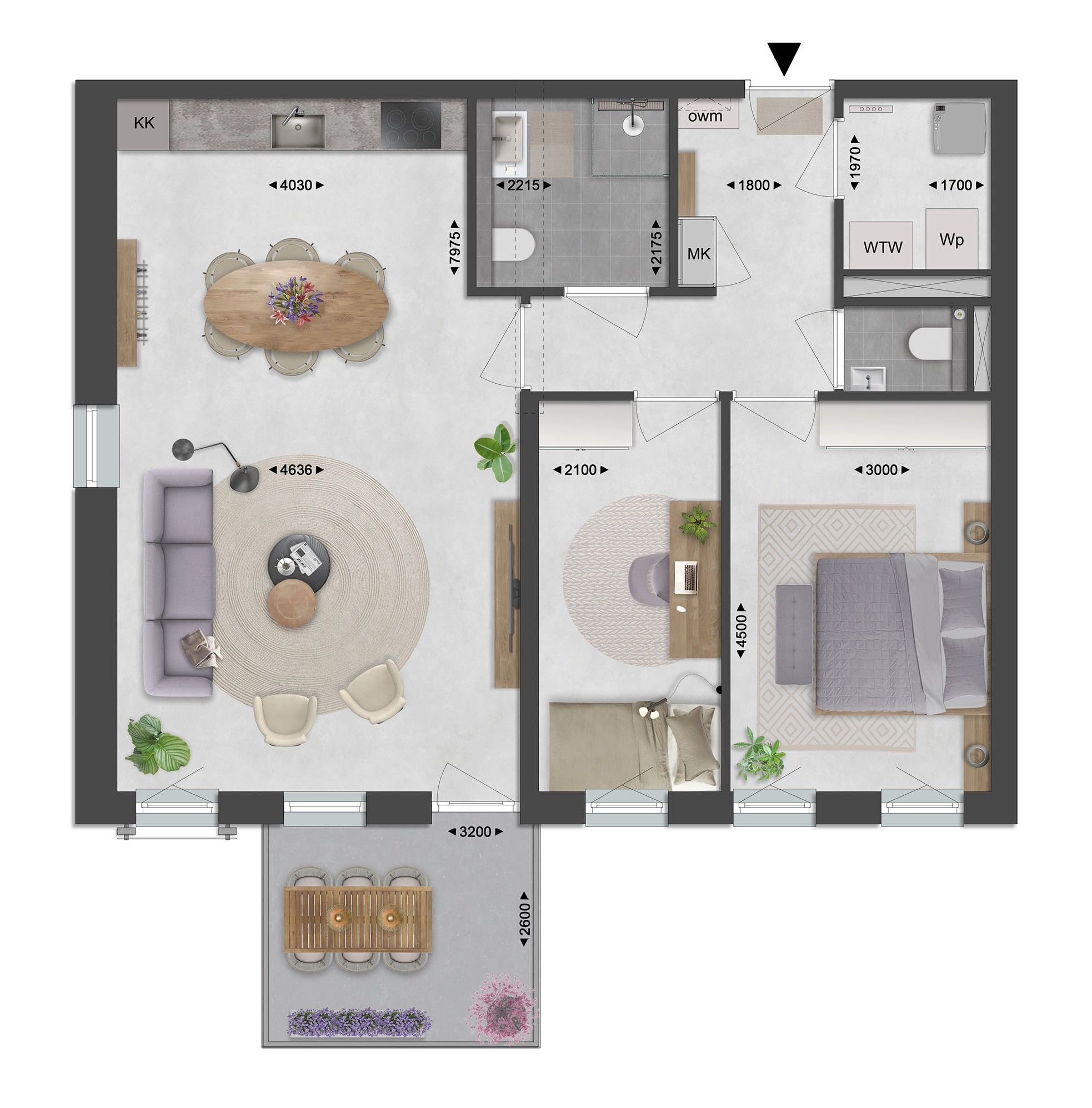 Photo 12 of Appartement met balkon (3 kamers) (Bouwnr. 46)