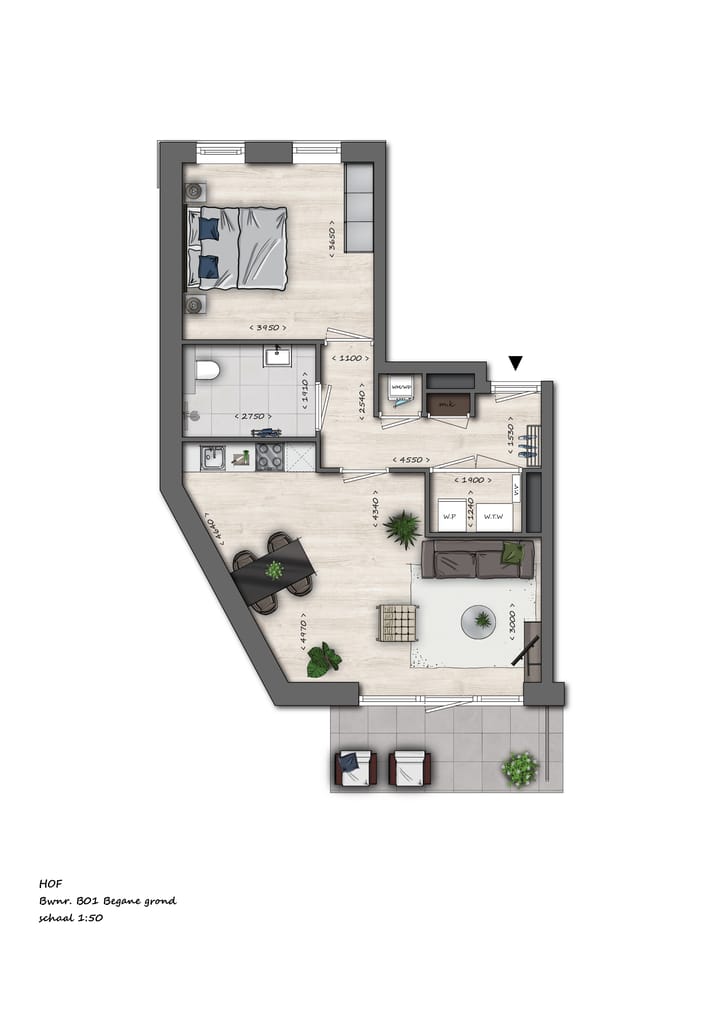 Foto 4 van B01 | 2-kamer appartement | Hofstraat (Bouwnr. 1)