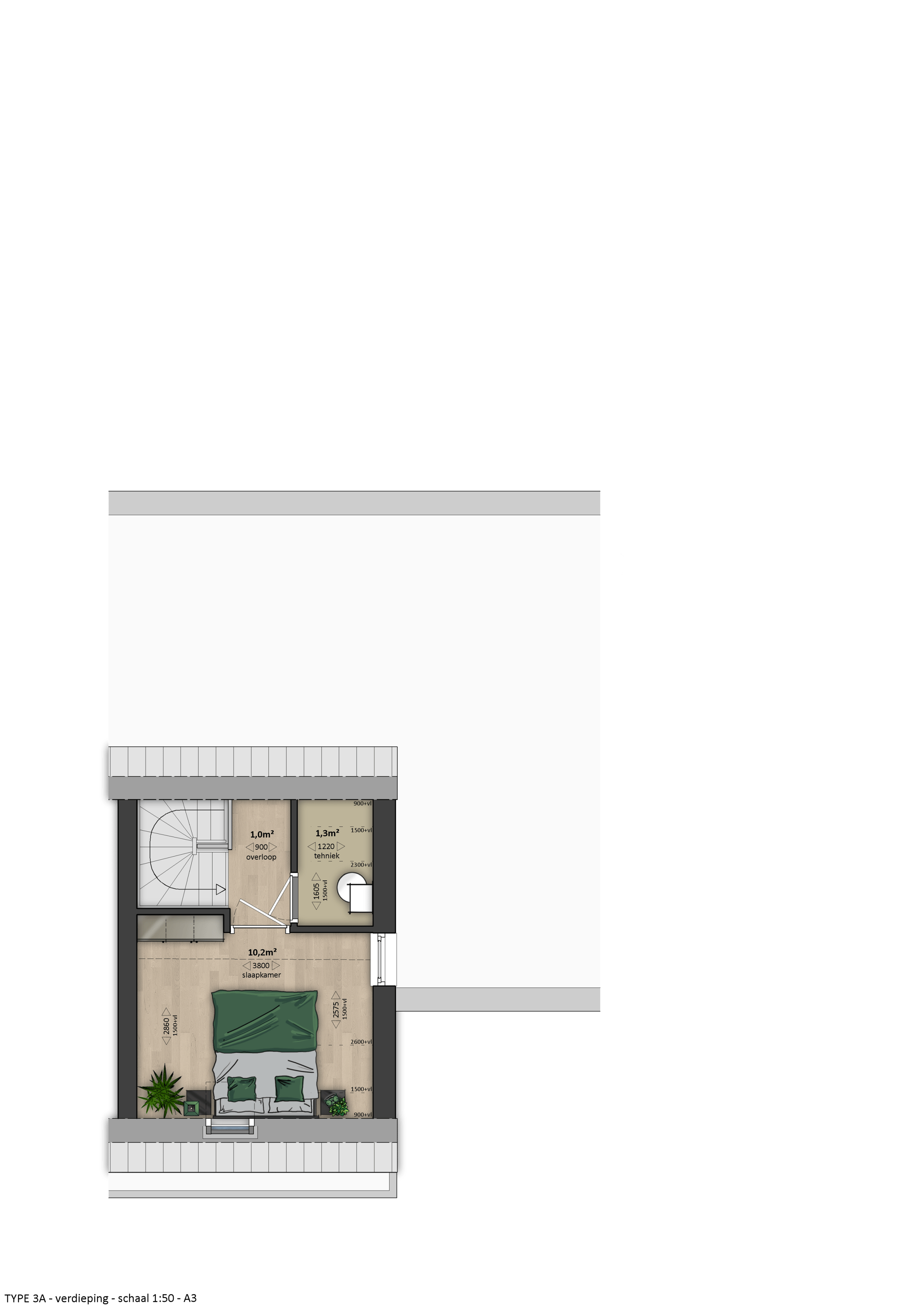 Photo 3 of Verdieping - tussenwoning (type 3C) (Bouwnr. 344)