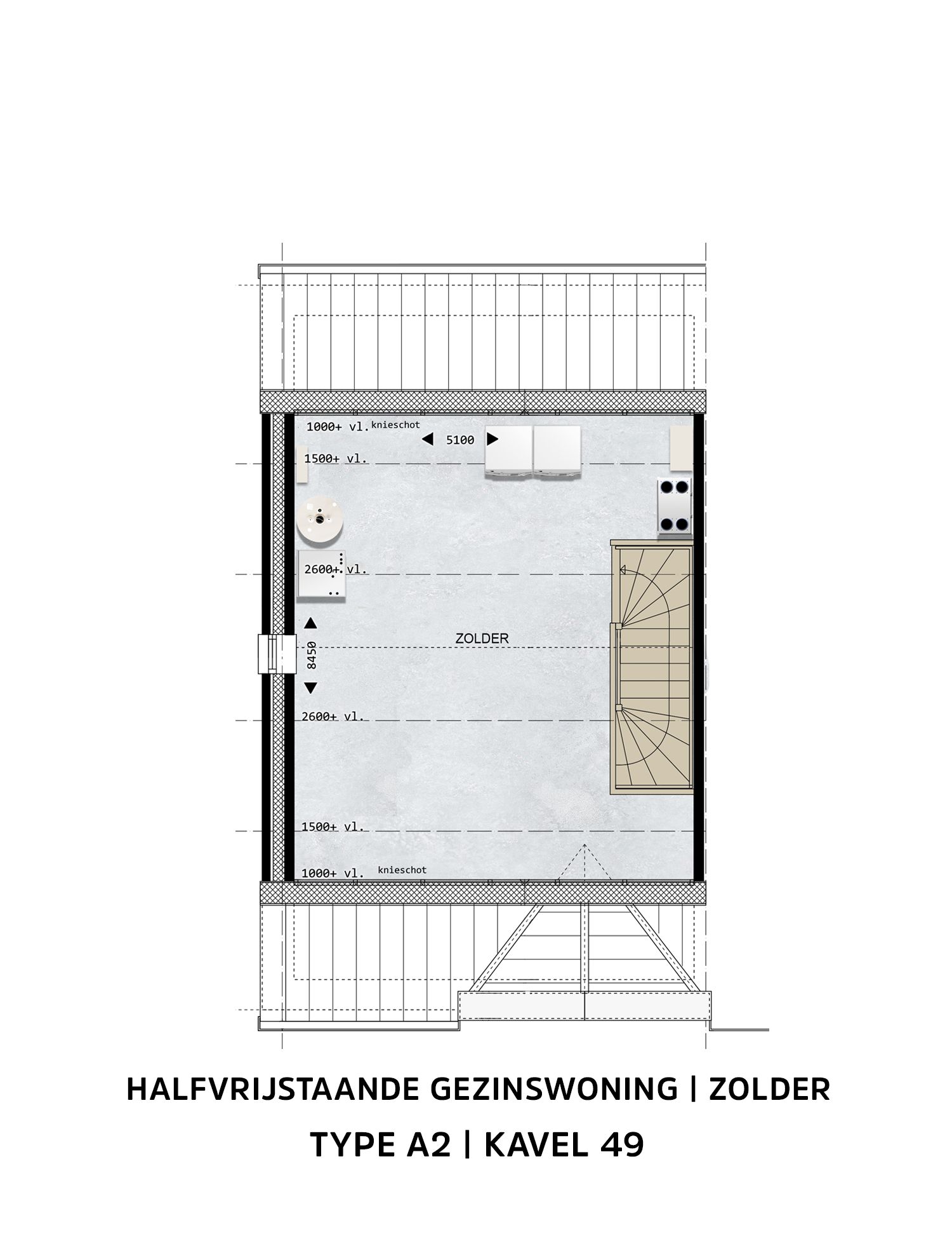 Foto 9 van Halfvrijstaande gezinswoningen Type A2 (Bouwnr. 49)