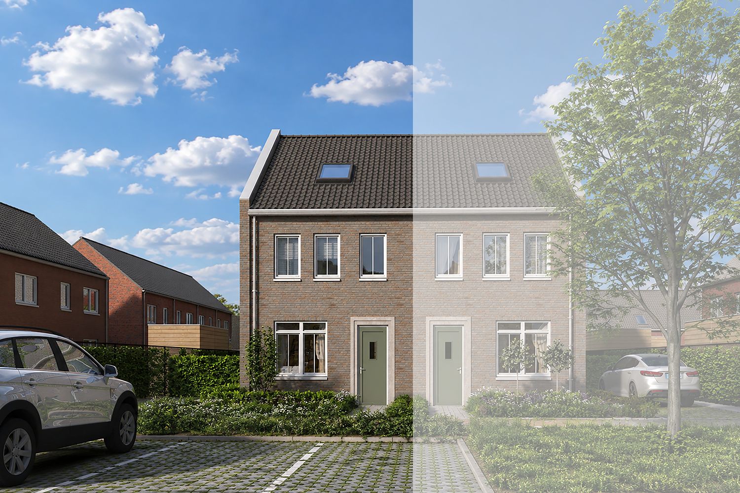 Halfvrijstaande gezinswoningen Type A3 (Bouwnr. 47) false