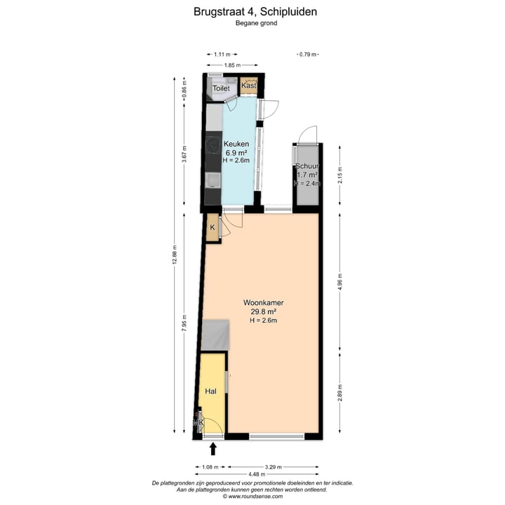 Tussenwoning te koop: Brugstraat 4, Schipluiden