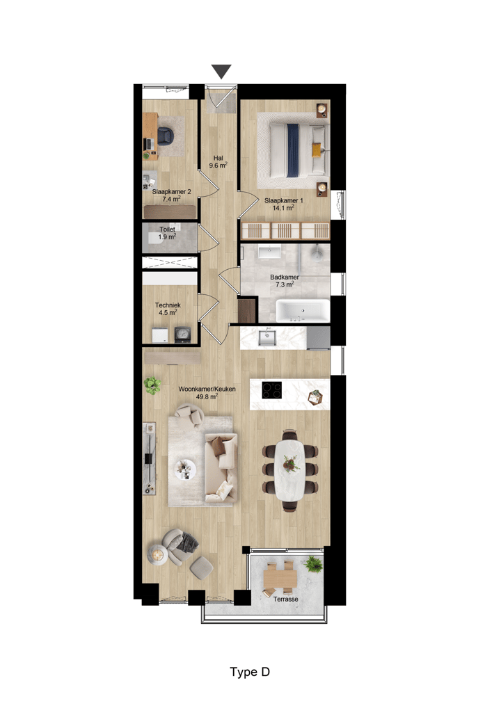 Foto 3 van Type D (Bouwnr. 12)