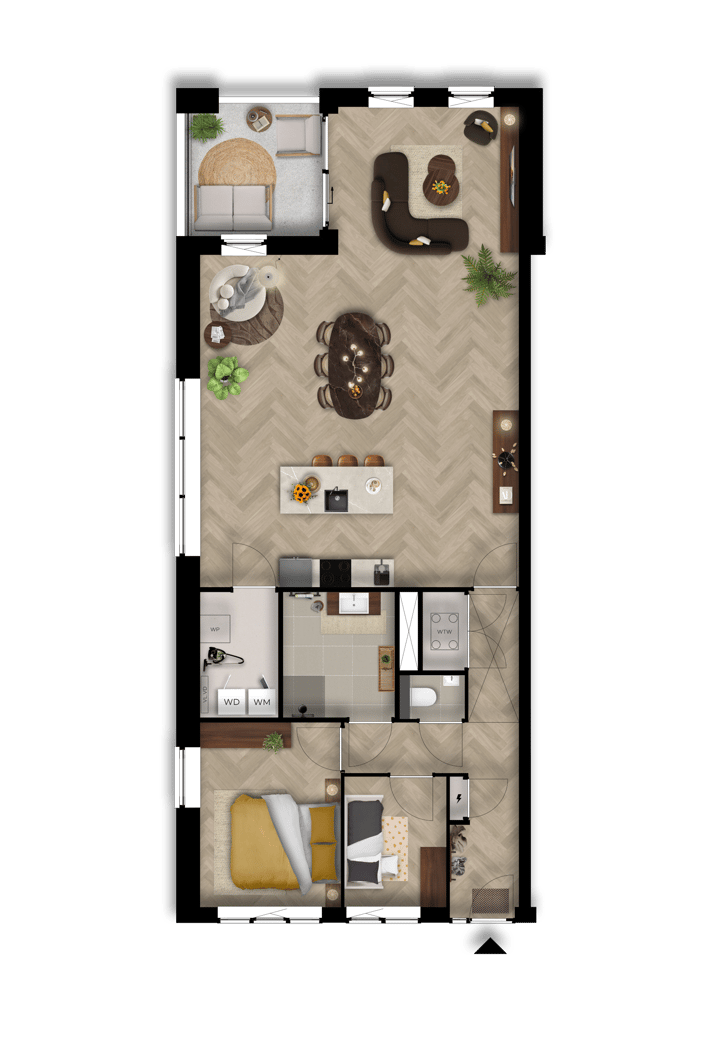 Foto 2 van Type B hoekappartement (Bouwnr. B10)