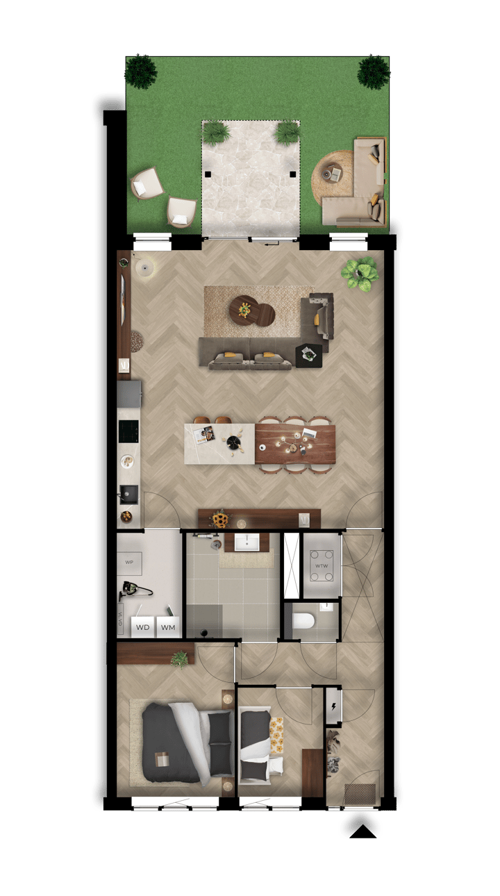 Foto 2 van Type A appartement (Bouwnr. A3)