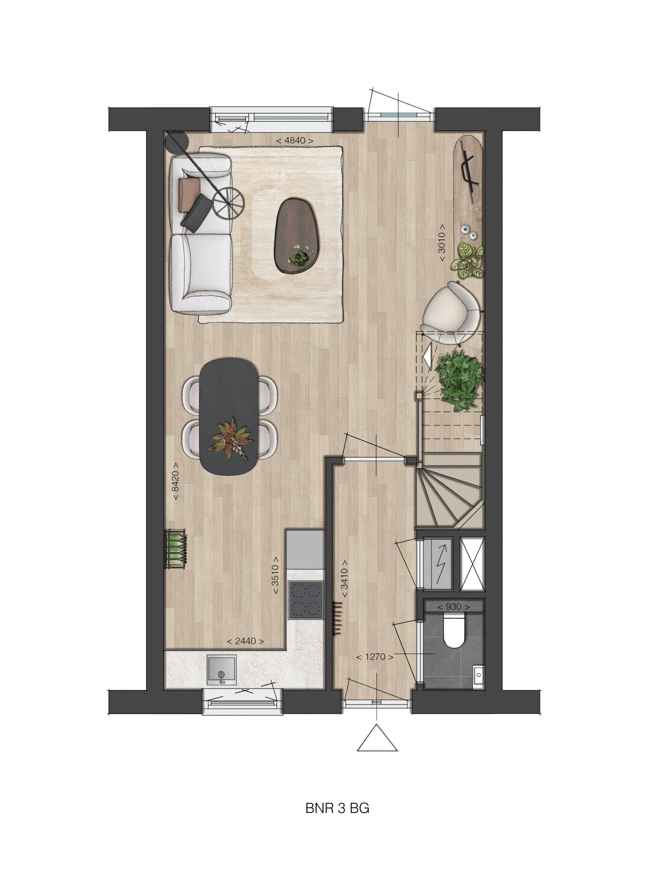 Foto 3 van Tussenwoning (Bouwnr. 2)