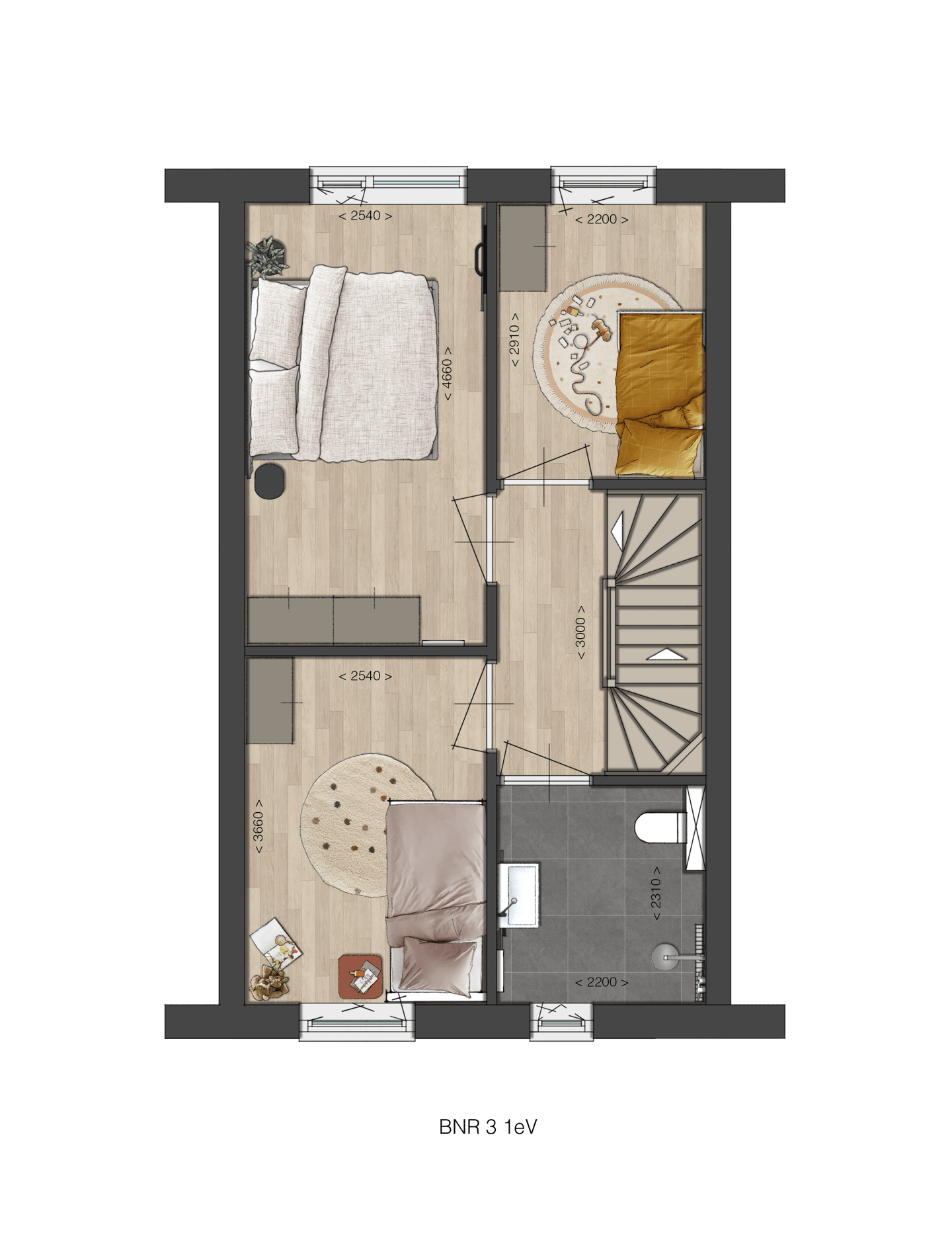Foto 4 van Tussenwoning (Bouwnr. 5)