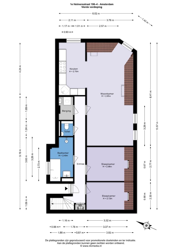 Appartement te koop: Eerste Helmersstraat 198-4, Amsterdam