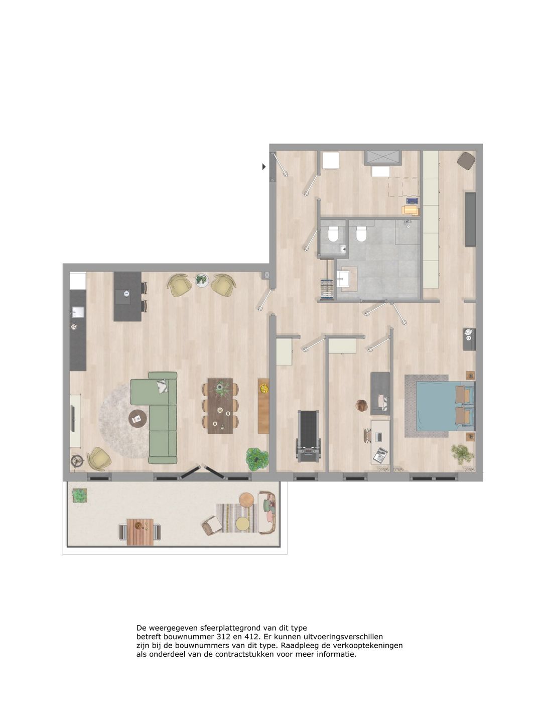 Foto 13 van Appartement XXL - De Boei (Bouwnr. 312)
