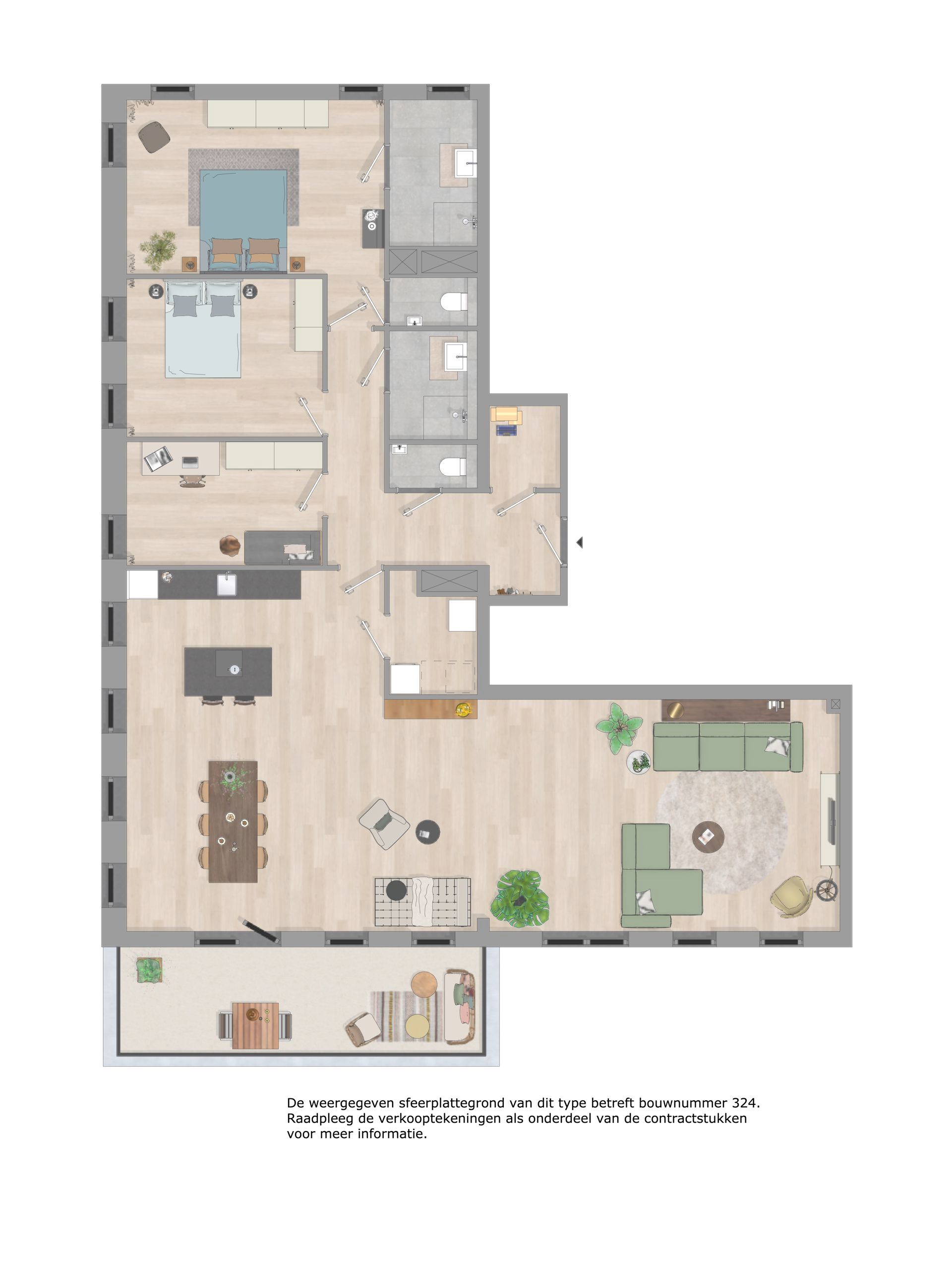 Appartement XXL - De Boei (Bouwnr. 324) false
