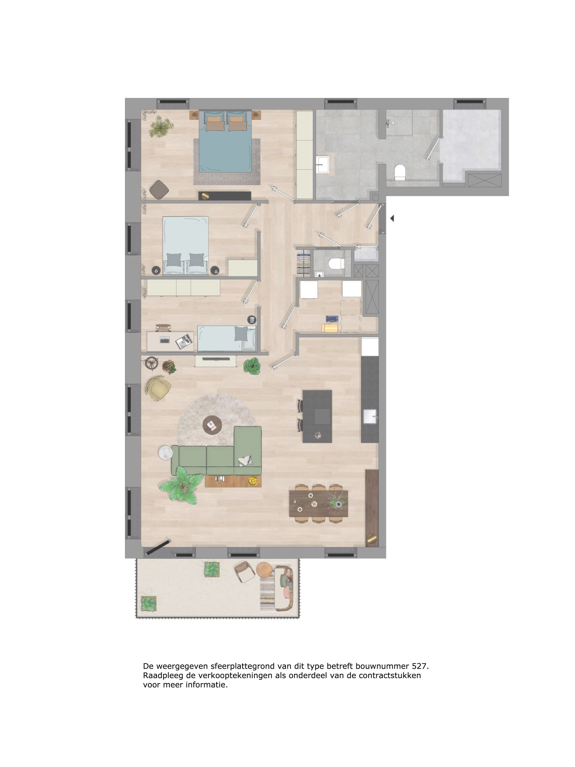 Appartement XXL - De Baak (Bouwnr. 527)  false