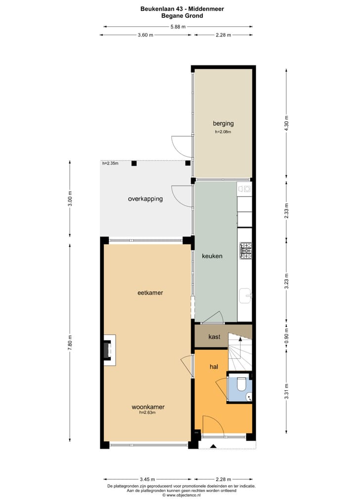 Tussenwoning te koop: Beukenlaan 43, Middenmeer