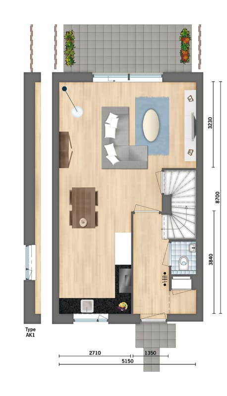 Hoekwoning te huur: Schalmeistraat 28, Maastricht
