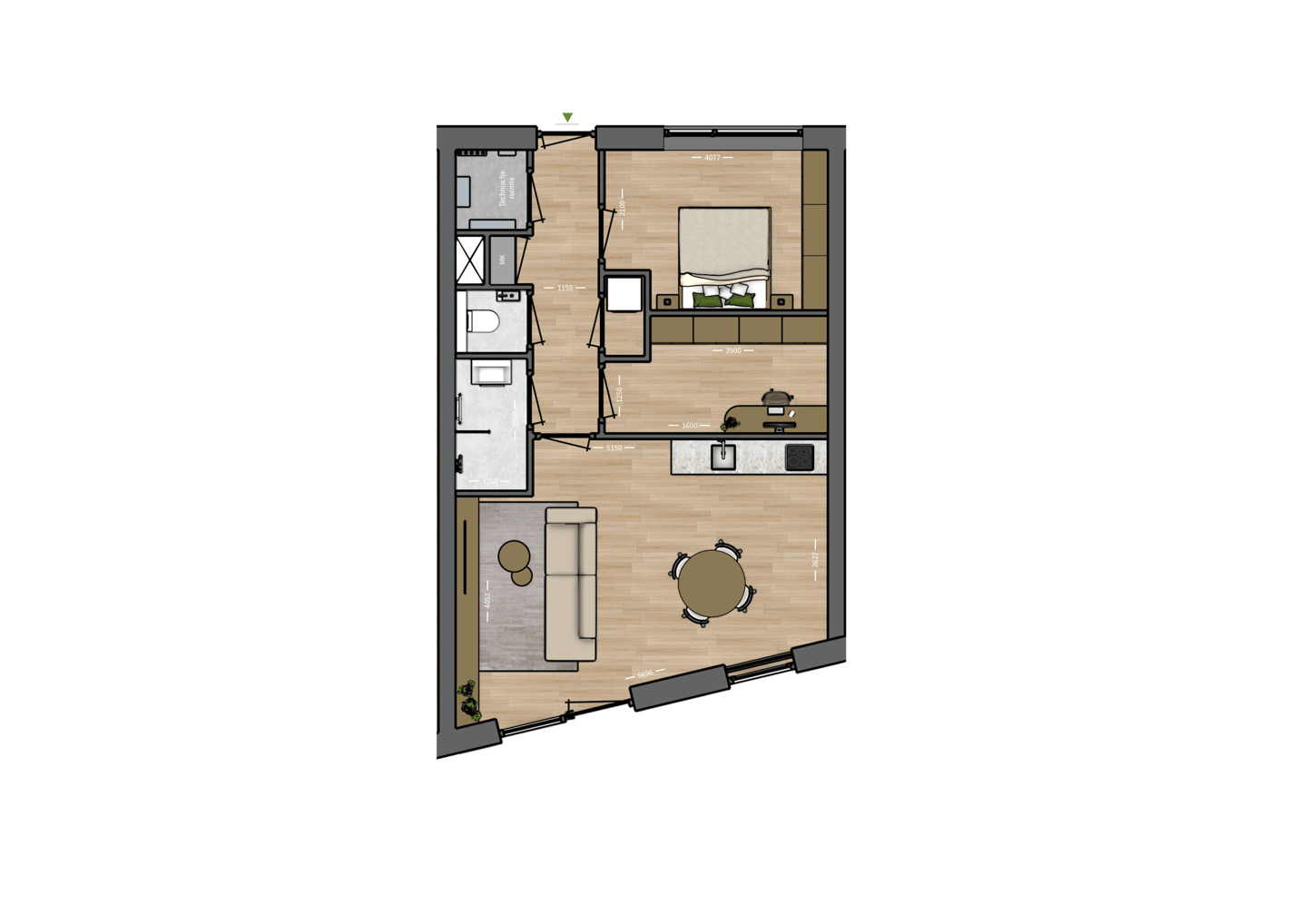 Foto 4 van Hoffelijk Herveld- Appartement 15