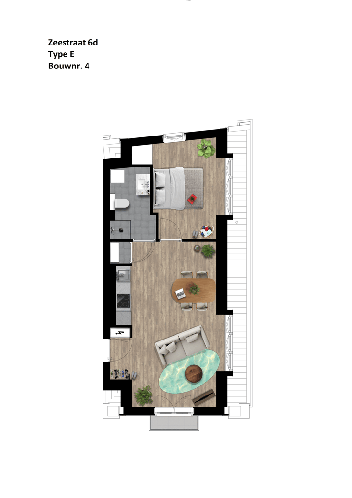 Foto 2 van Appartement 4 Zeestraat 6d (Bouwnr. 4)