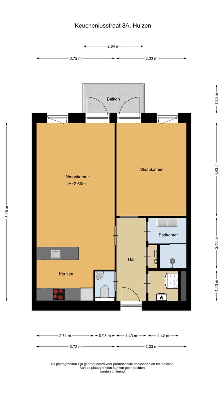 Appartement te huur: Keucheniusstraat 8A, Huizen