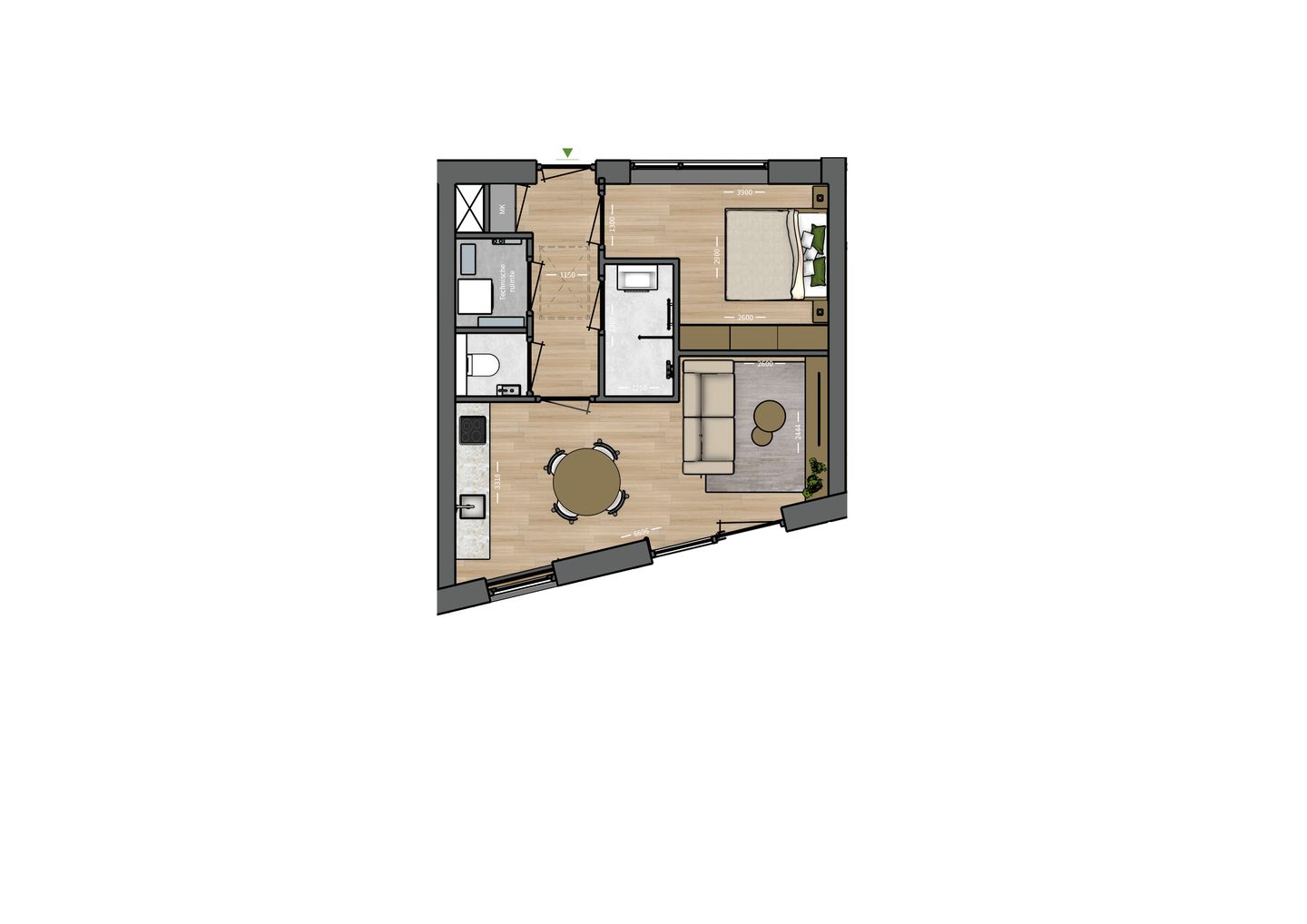 Foto 4 van Hoffelijk Herveld- Appartement 28