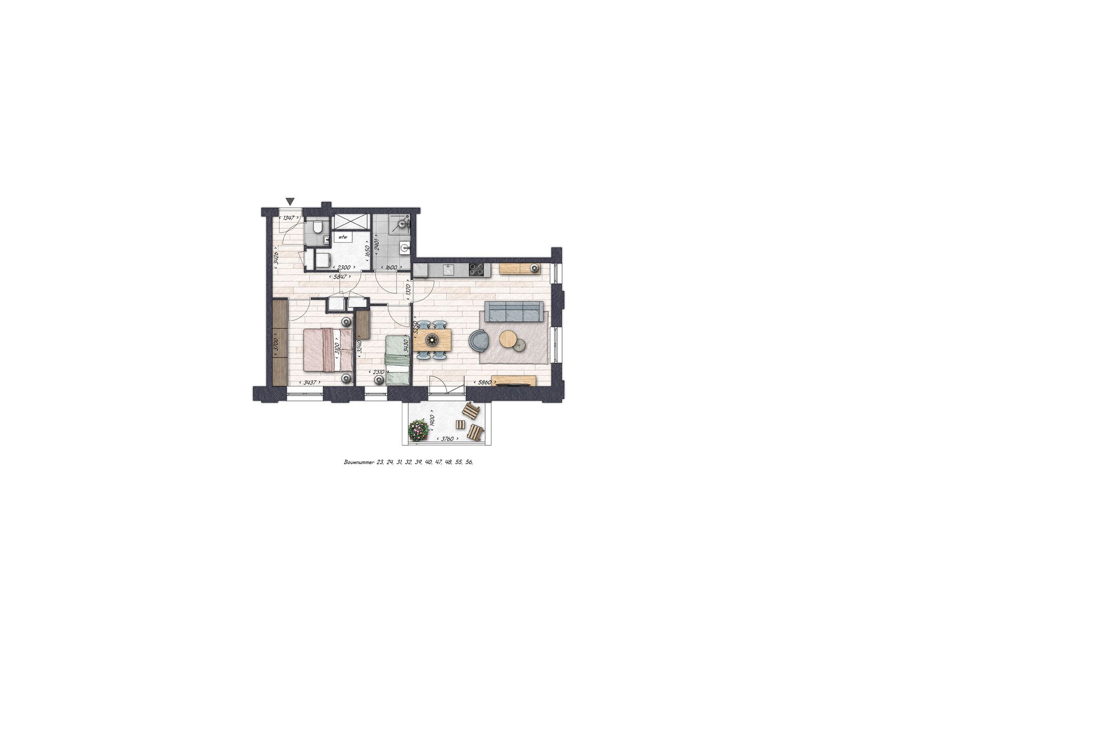 Photo 6 of Hoekappartementen 2e-7e verdieping (Bouwnr. 39)