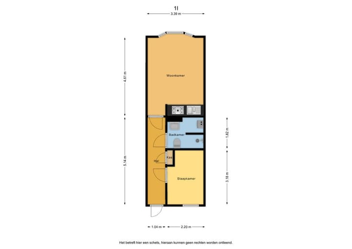Studio te huur: Marktplein 1I, Winschoten