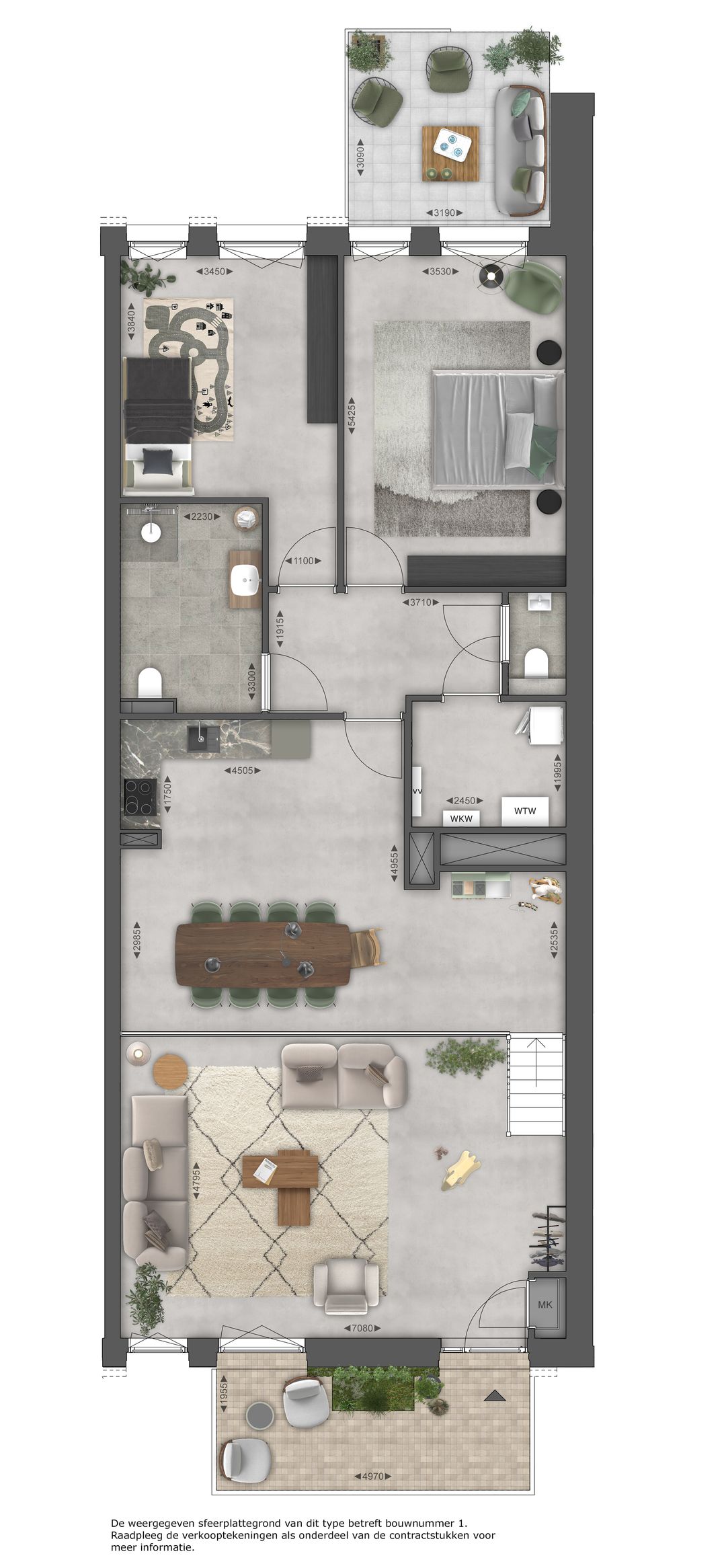 Photo 11 of Dubbel terrasappartement (Bouwnr. 1)