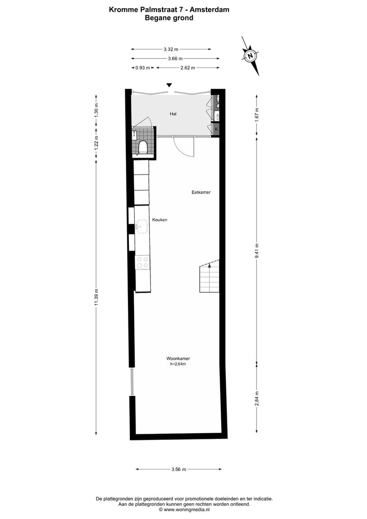 Appartement te koop: Kromme Palmstraat 7, Amsterdam