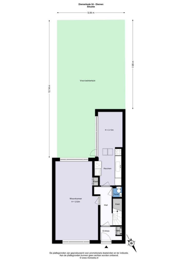 Tussenwoning te koop: Diemerkade 24, Diemen