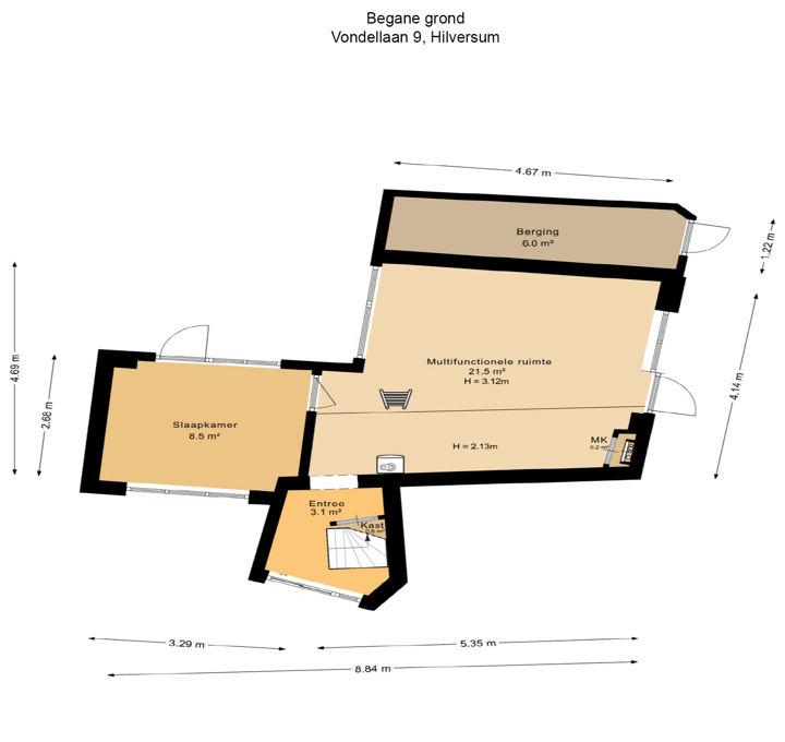 Appartement te koop: Vondellaan 9, Hilversum