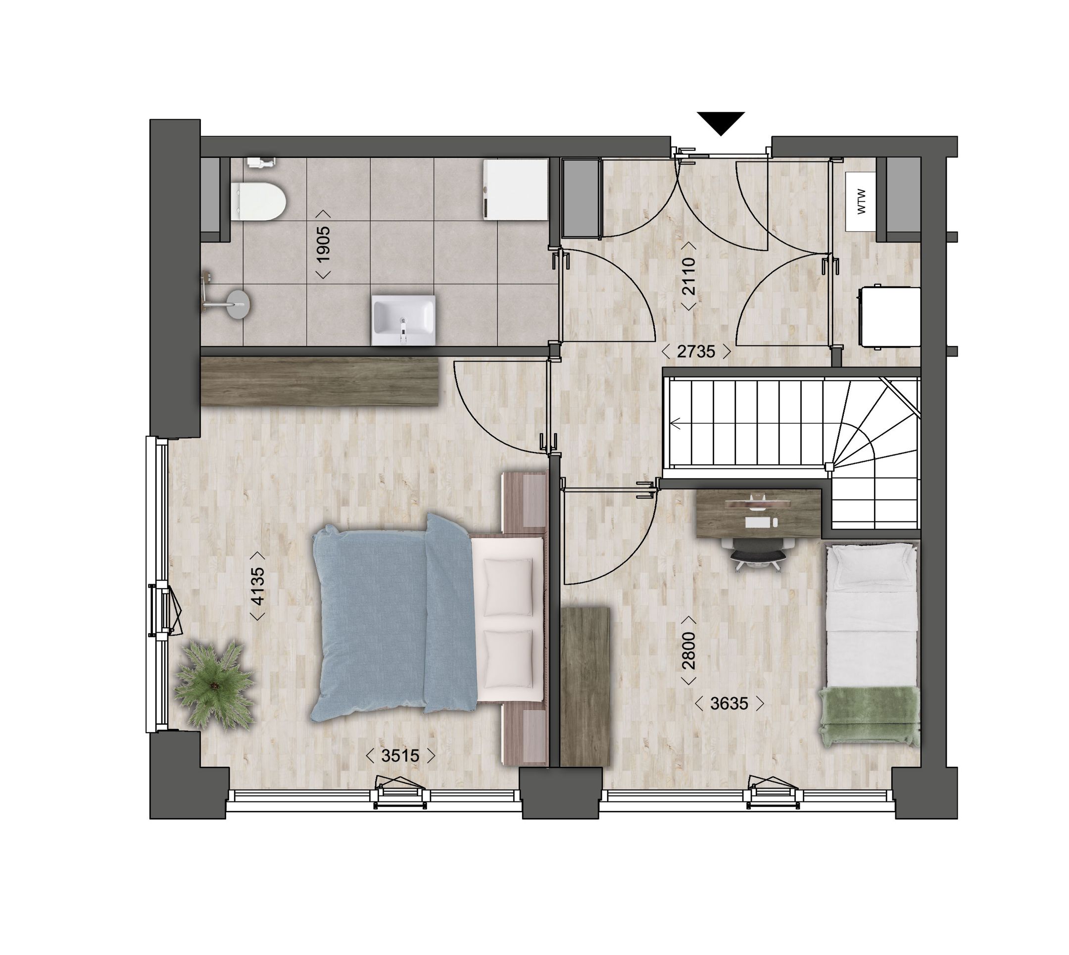 Foto 6 van Appartement -type 1 (Bouwnr. 1)