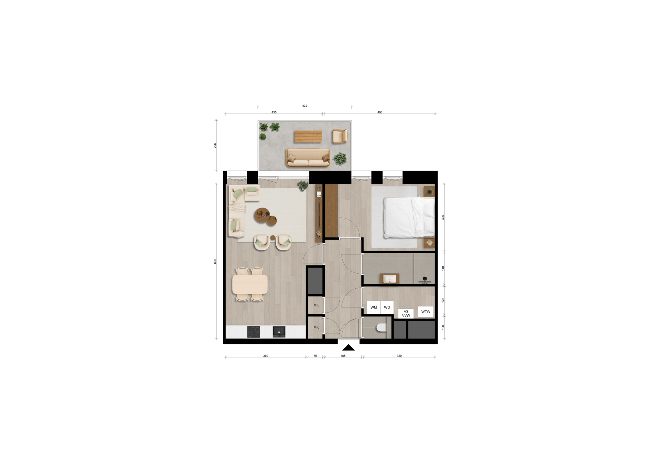 Foto 12 van Appartement (Bouwnr. 69)
