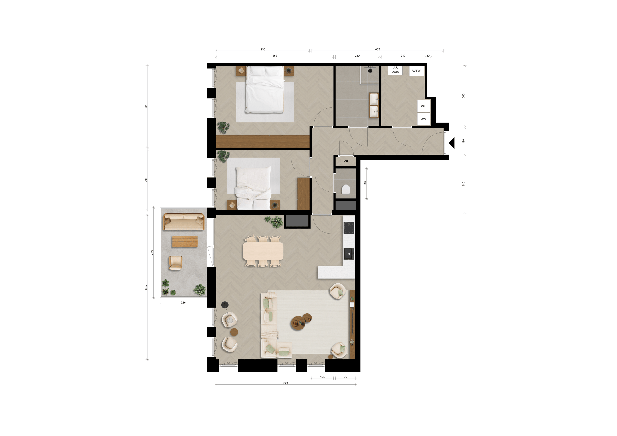 Foto 12 van Appartement (Bouwnr. 18)